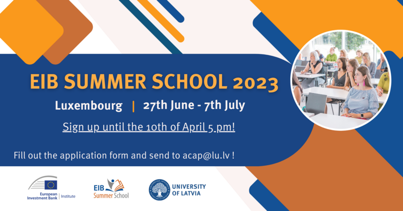 Apply for the European Investment Bank’s summer school in Luxembourg